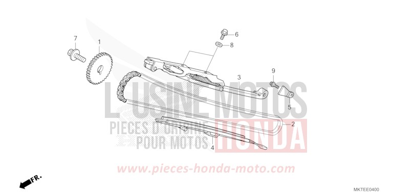 CAM CHAIN/TENSIONER for X-ADV 750 MAT DEEP MUD GRAY (NHD05) from 2026